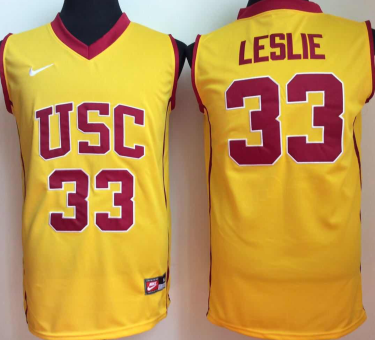 NCAA Men USC Trojans YELLOW 33 leslie